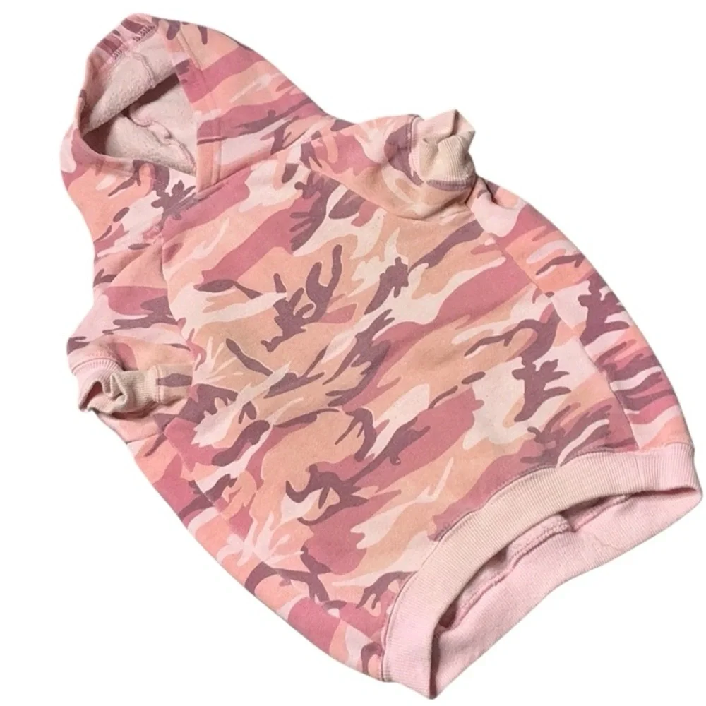 Pink Camo Dog Hoodie Sweatshirt